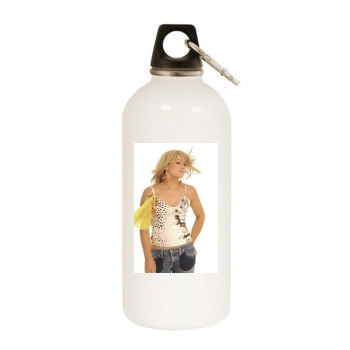 Hilary Duff White Water Bottle With Carabiner