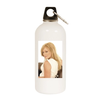 Hilary Duff White Water Bottle With Carabiner