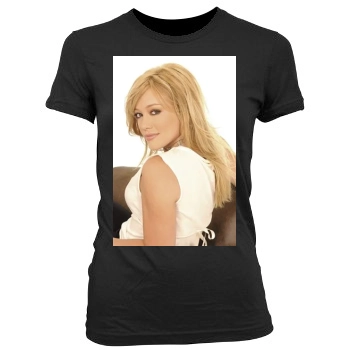 Hilary Duff Women's Junior Cut Crewneck T-Shirt