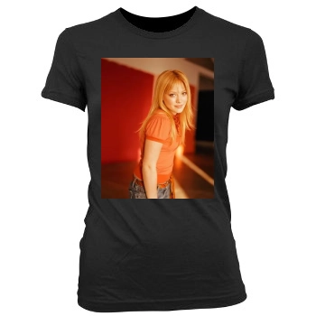 Hilary Duff Women's Junior Cut Crewneck T-Shirt