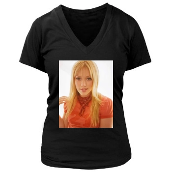 Hilary Duff Women's Deep V-Neck TShirt