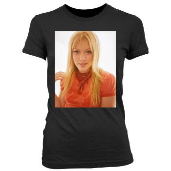 Hilary Duff Women's Junior Cut Crewneck T-Shirt