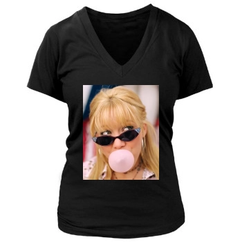 Hilary Duff Women's Deep V-Neck TShirt