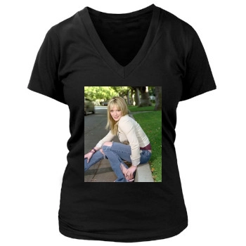 Hilary Duff Women's Deep V-Neck TShirt