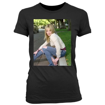 Hilary Duff Women's Junior Cut Crewneck T-Shirt