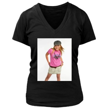 Hilary Duff Women's Deep V-Neck TShirt