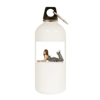 Hilary Duff White Water Bottle With Carabiner