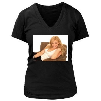 Hilary Duff Women's Deep V-Neck TShirt