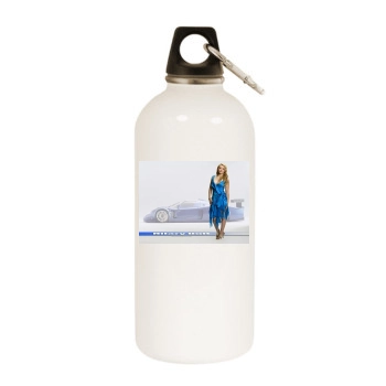 Hilary Duff White Water Bottle With Carabiner