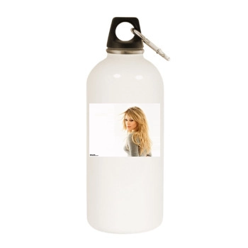 Hilary Duff White Water Bottle With Carabiner