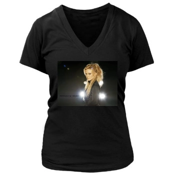 Hilary Duff Women's Deep V-Neck TShirt