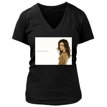 Hilary Duff Women's Deep V-Neck TShirt