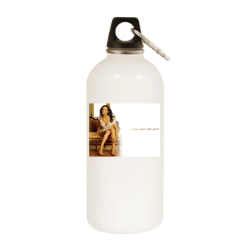 Hilary Duff White Water Bottle With Carabiner