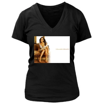 Hilary Duff Women's Deep V-Neck TShirt