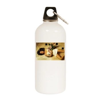 Hilary Duff White Water Bottle With Carabiner