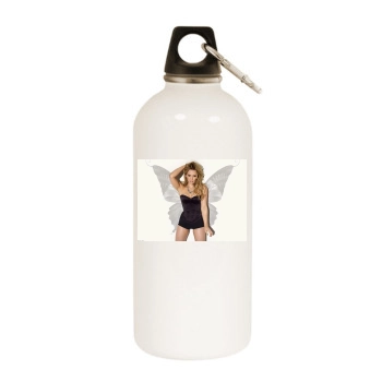 Hilary Duff White Water Bottle With Carabiner