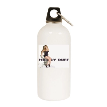 Hilary Duff White Water Bottle With Carabiner