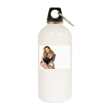 Hilary Duff White Water Bottle With Carabiner