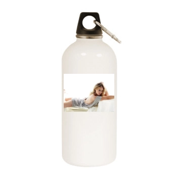 Hilary Duff White Water Bottle With Carabiner