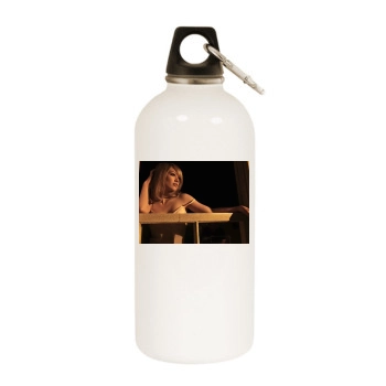 Hilary Duff White Water Bottle With Carabiner