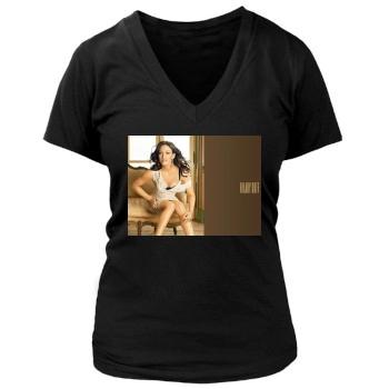 Hilary Duff Women's Deep V-Neck TShirt