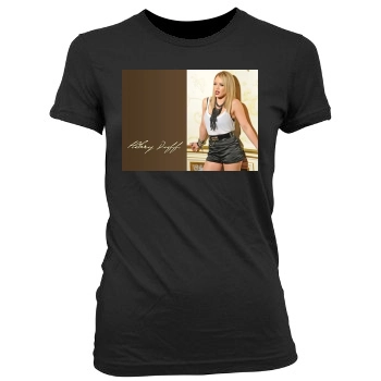 Hilary Duff Women's Junior Cut Crewneck T-Shirt