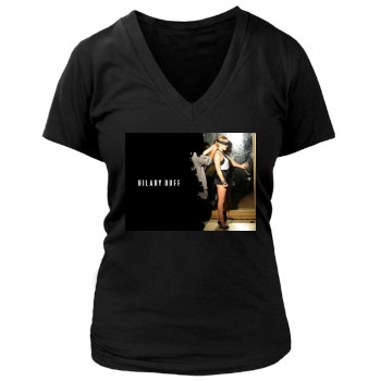 Hilary Duff Women's Deep V-Neck TShirt