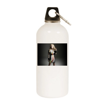 Hilary Duff White Water Bottle With Carabiner