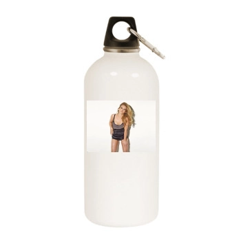 Hilary Duff White Water Bottle With Carabiner