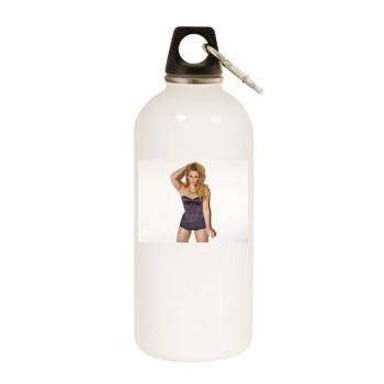 Hilary Duff White Water Bottle With Carabiner