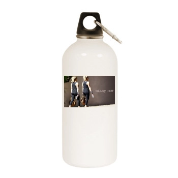 Hilary Duff White Water Bottle With Carabiner