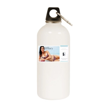 Hilary Rhoda White Water Bottle With Carabiner