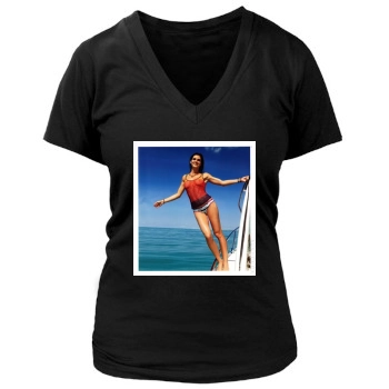 Hilary Rhoda Women's Deep V-Neck TShirt