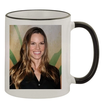 Hilary Swank 11oz Colored Rim & Handle Mug