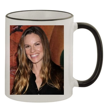 Hilary Swank 11oz Colored Rim & Handle Mug