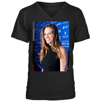 Hilary Swank Men's V-Neck T-Shirt