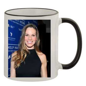 Hilary Swank 11oz Colored Rim & Handle Mug