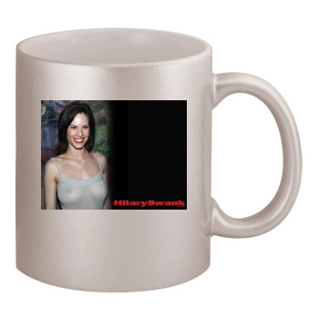 Hilary Swank 11oz Metallic Silver Mug