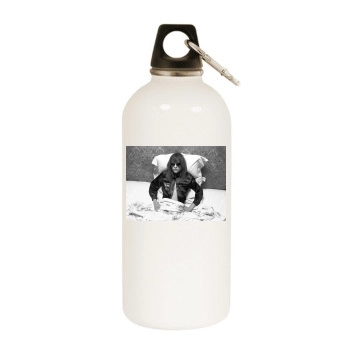 Hilary Swank White Water Bottle With Carabiner