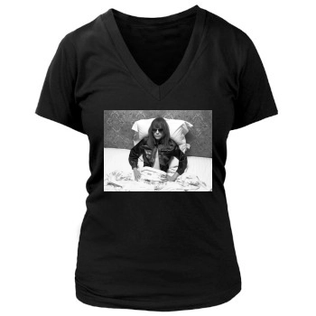 Hilary Swank Women's Deep V-Neck TShirt