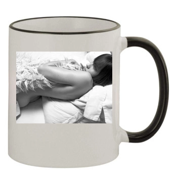 Hilary Swank 11oz Colored Rim & Handle Mug