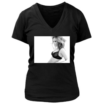 Hilary Swank Women's Deep V-Neck TShirt