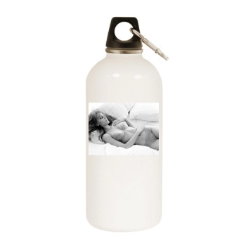 Hilary Swank White Water Bottle With Carabiner