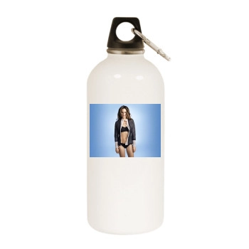 Hilary Swank White Water Bottle With Carabiner