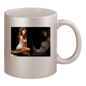 Hilary Swank 11oz Metallic Silver Mug