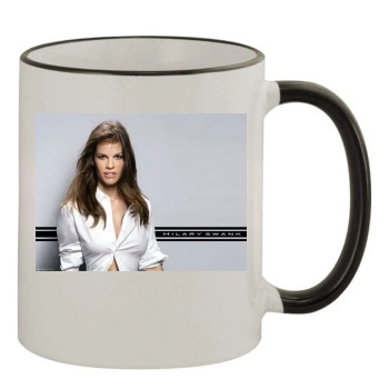 Hilary Swank 11oz Colored Rim & Handle Mug