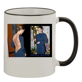 Hilary Swank 11oz Colored Rim & Handle Mug