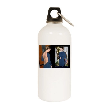 Hilary Swank White Water Bottle With Carabiner