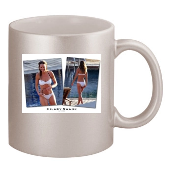 Hilary Swank 11oz Metallic Silver Mug