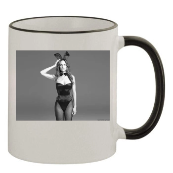 Hilary Swank 11oz Colored Rim & Handle Mug